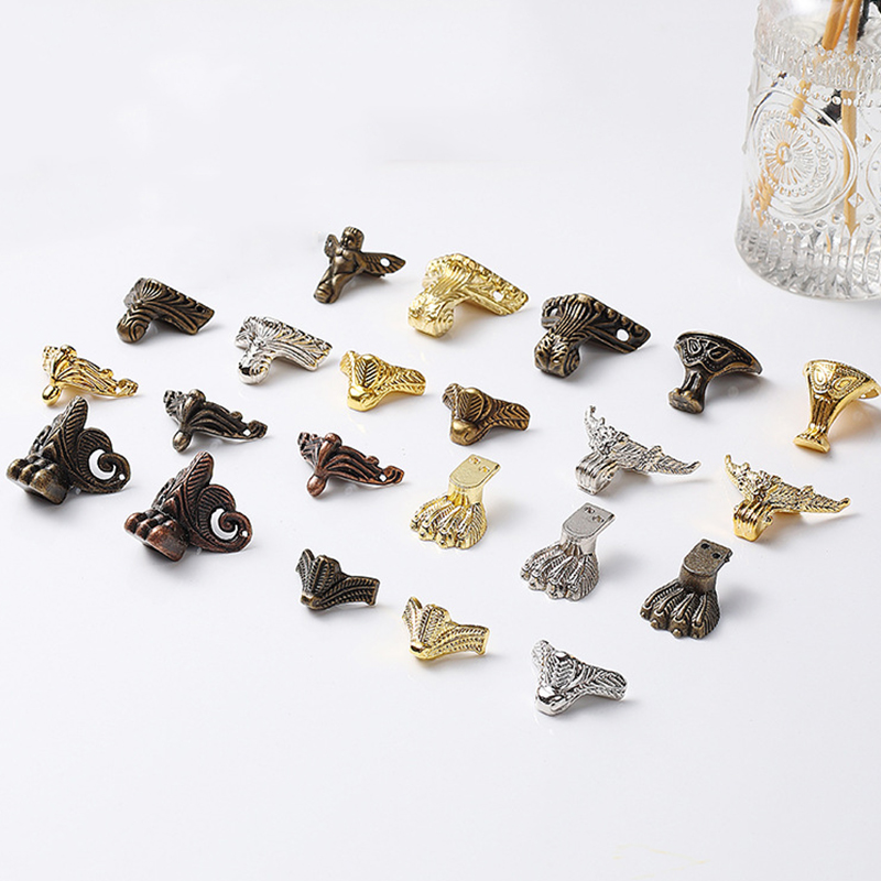 4PCS Antique Box Legs Feet ,Wo - Corner Bracket Angle ulasan dan harga