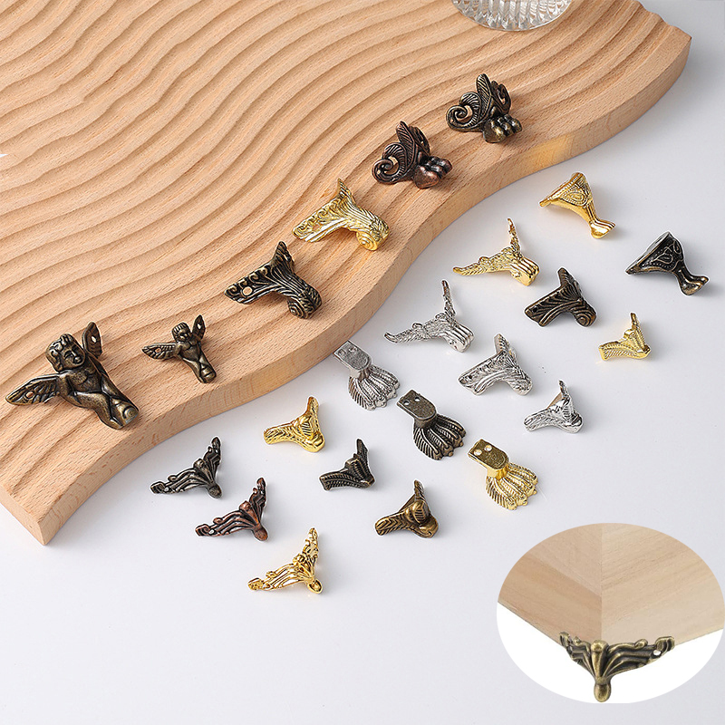 4PCS Antique Box Legs Feet ,Wo - Corner Bracket Angle ulasan dan harga