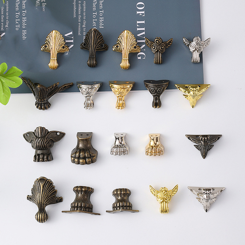 4PCS Antique Box Legs Feet ,Wo - Corner Bracket Angle ulasan dan harga