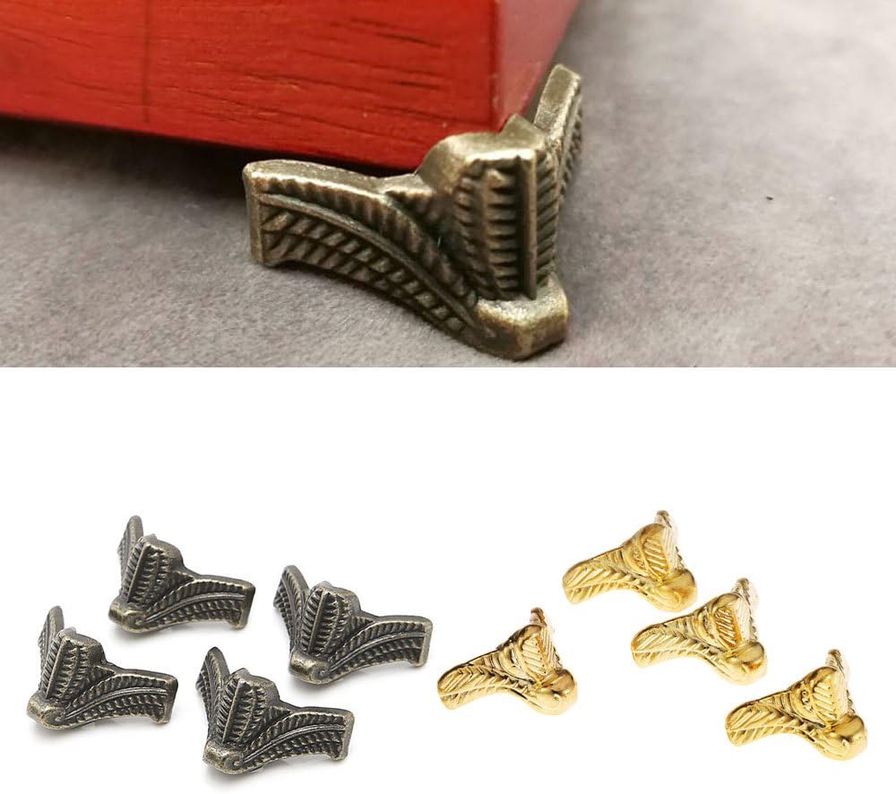 4PCS Antique Box Legs Feet ,Wo - Corner Bracket Angle ulasan dan harga