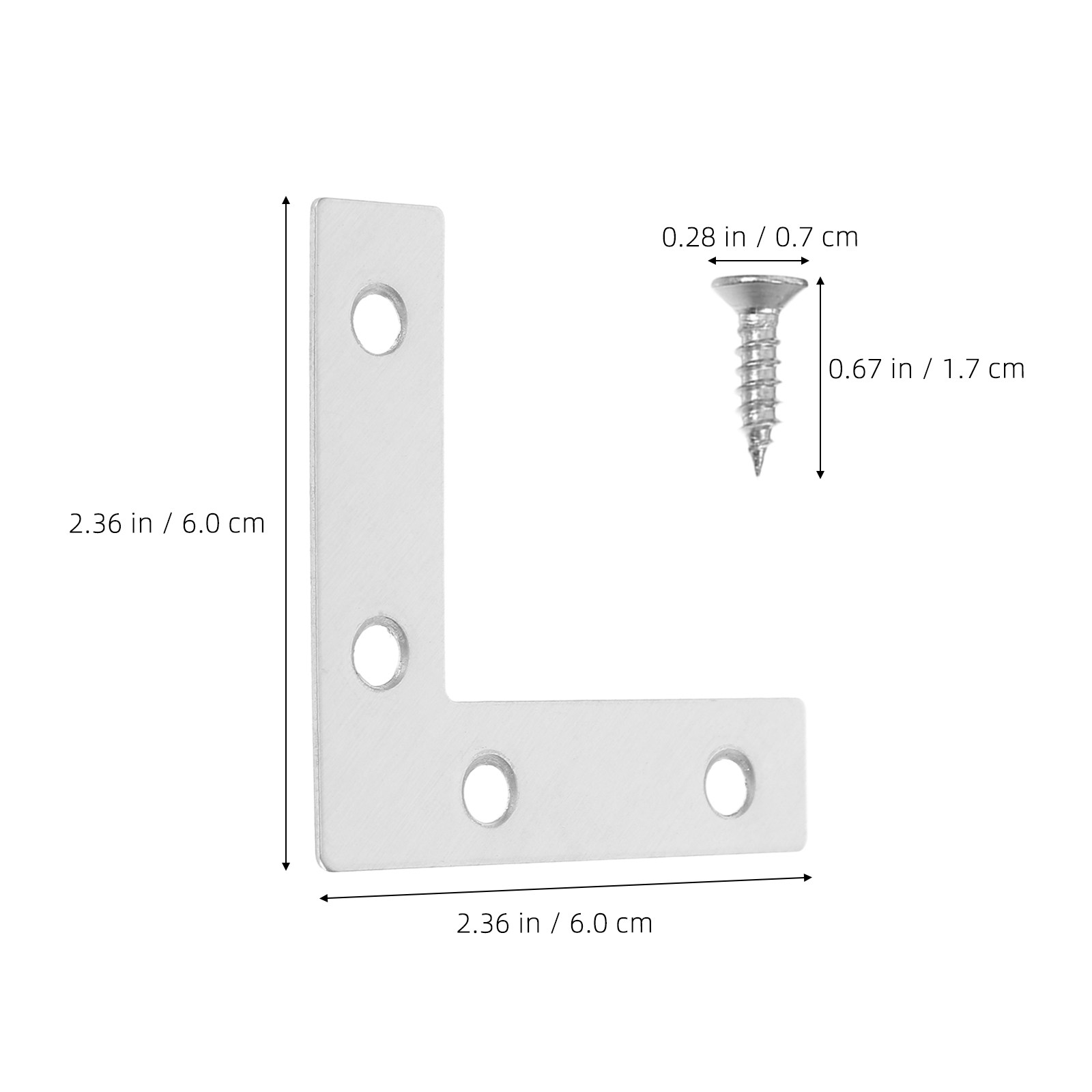 1Set Stainless Steel L-Shaped  - Furniture Joining Hardware ulasan dan harga