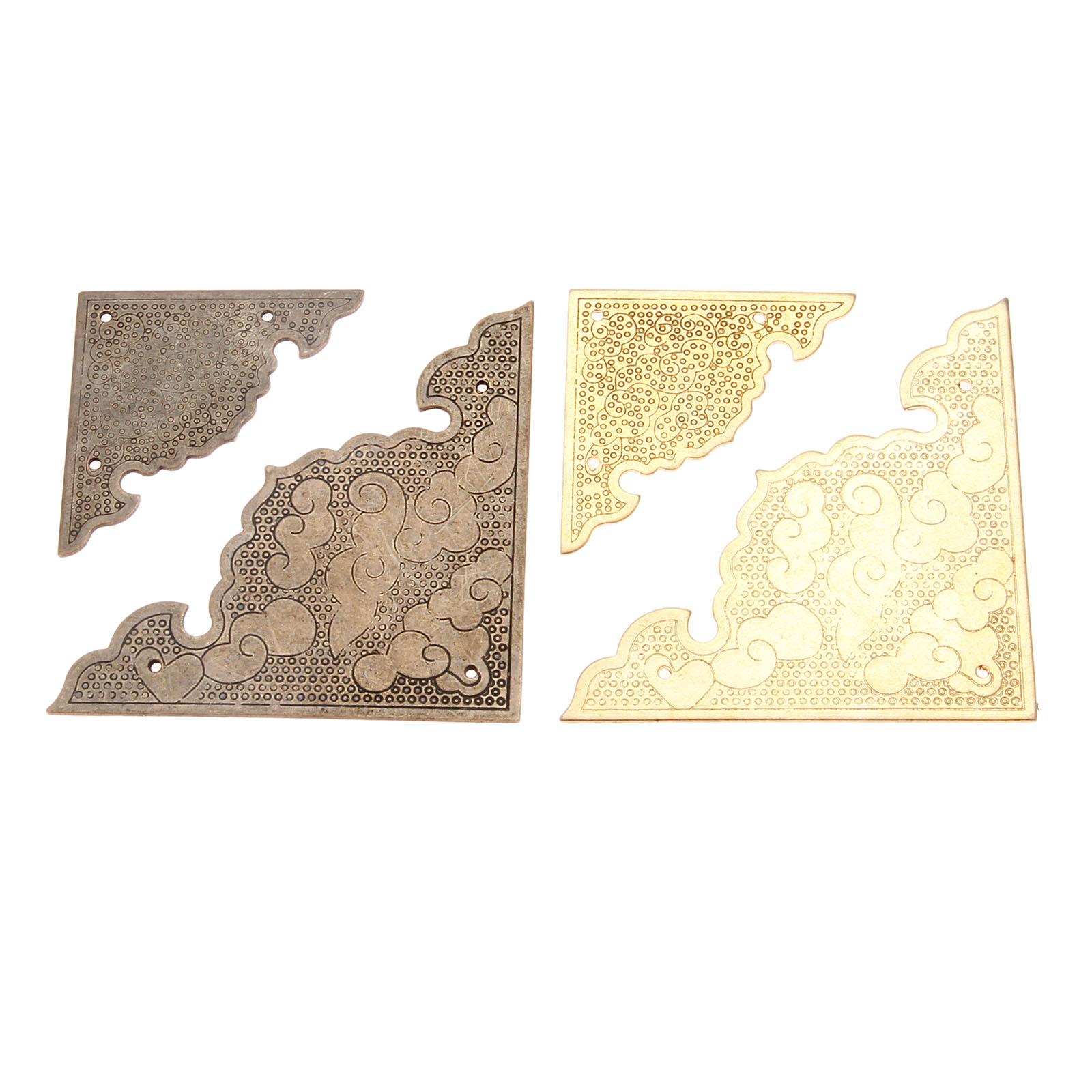 2Pcs Antique Bronze/Brass Copp - Corner Bracket Angle ulasan dan harga