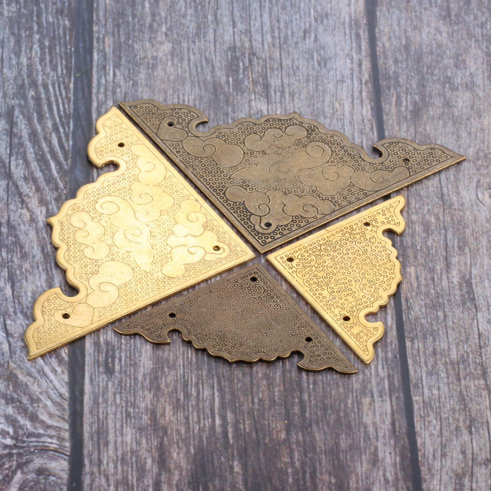 2Pcs Antique Bronze/Brass Copp - Corner Bracket Angle ulasan dan harga