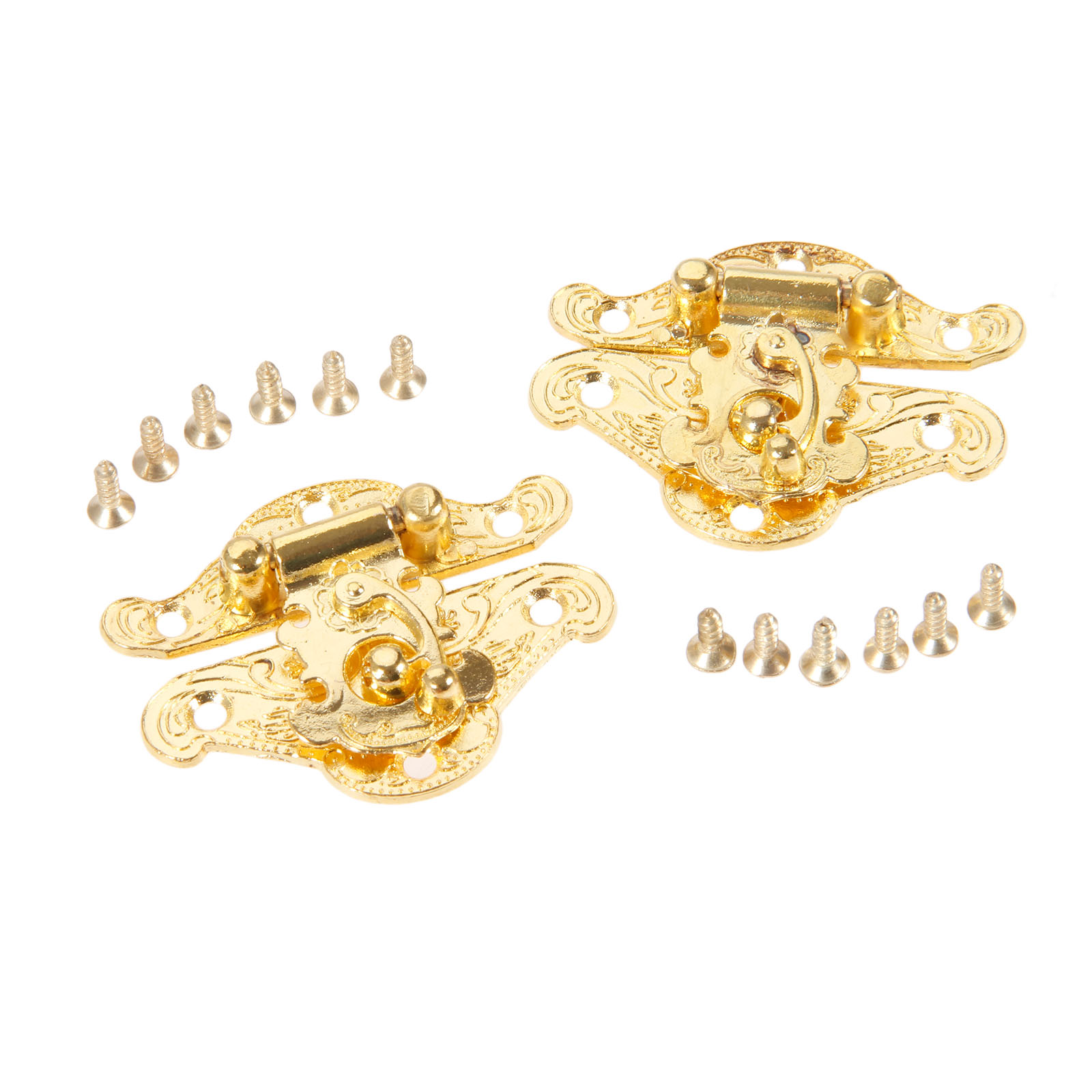 DRELD 2Pcs Antique Gold Box La - Furniture Interlocking Hardware ulasan dan harga