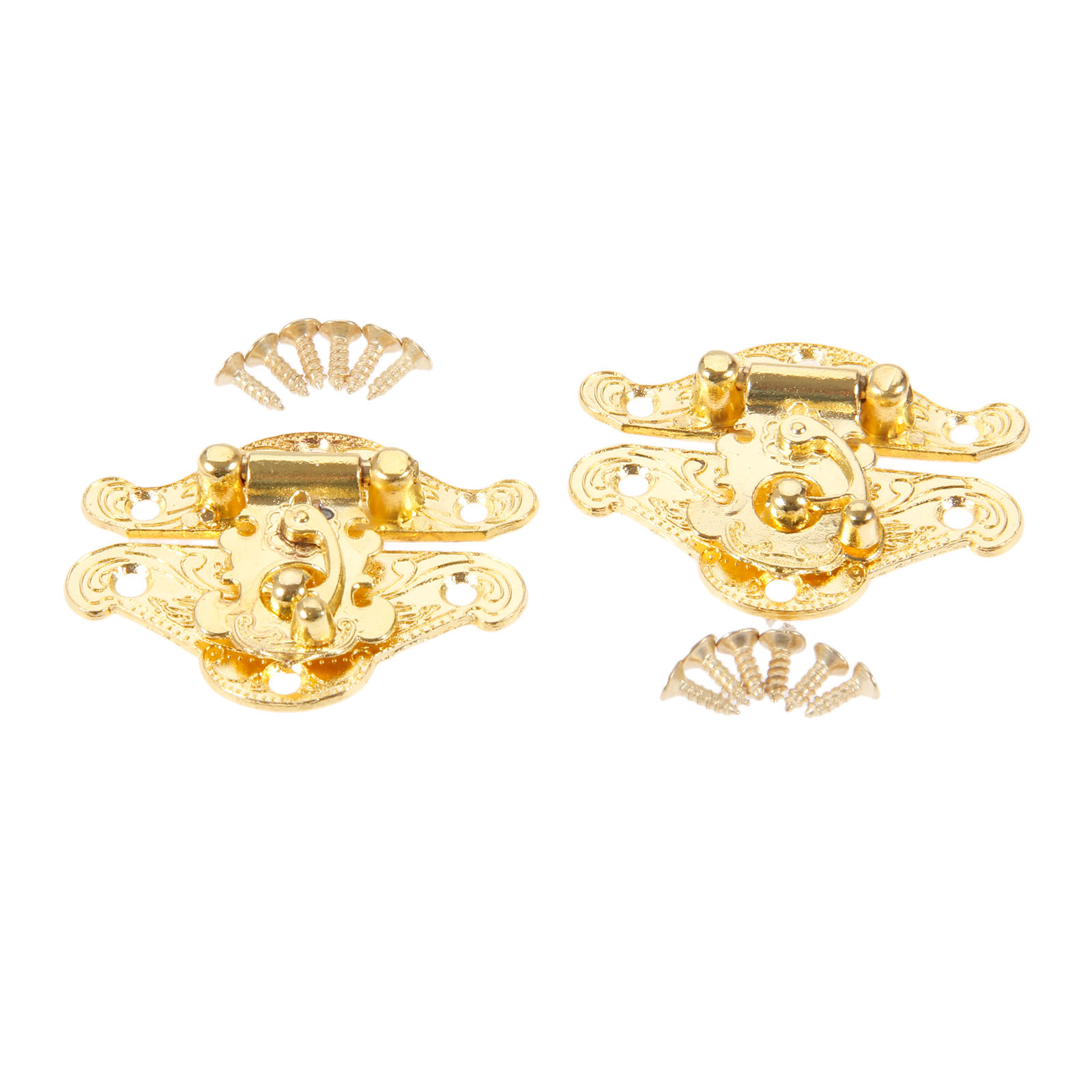 DRELD 2Pcs Antique Gold Box La - Furniture Interlocking Hardware ulasan dan harga