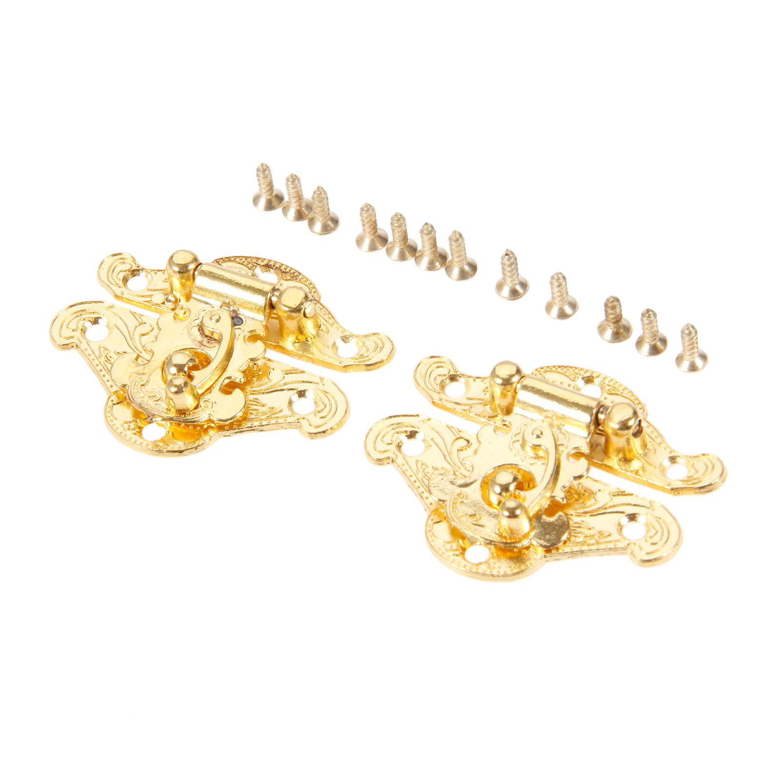 DRELD 2Pcs Antique Gold Box La - Furniture Interlocking Hardware ulasan dan harga