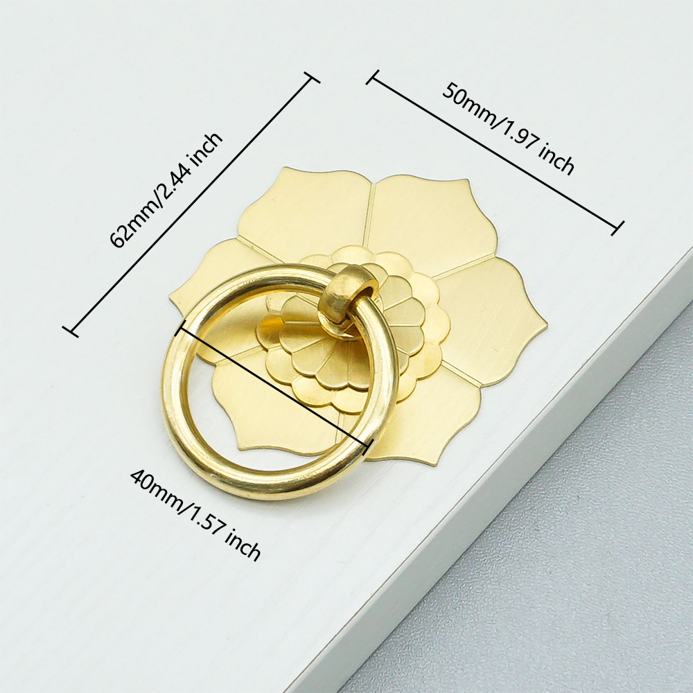 Floral Brass Cabinet Door Knob - Unique Furniture Hardware Pulls ulasan dan harga