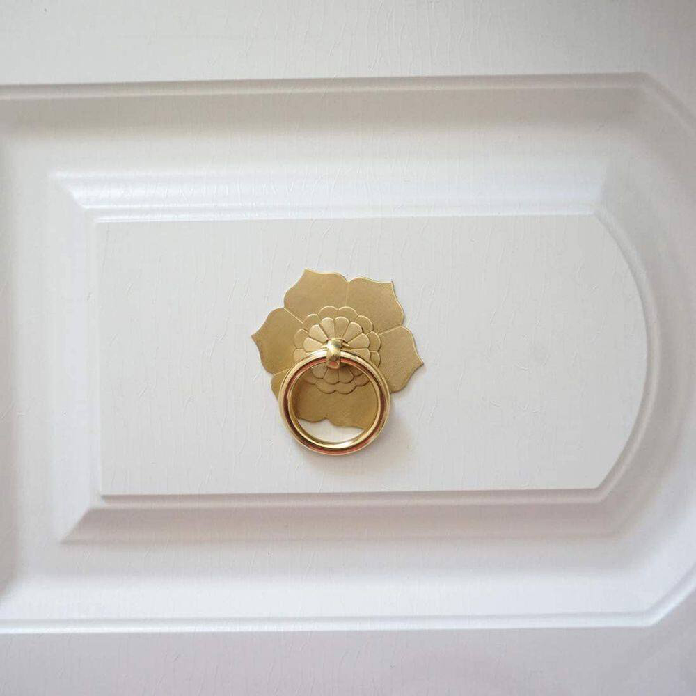 Floral Brass Cabinet Door Knob - Unique Furniture Hardware Pulls ulasan dan harga