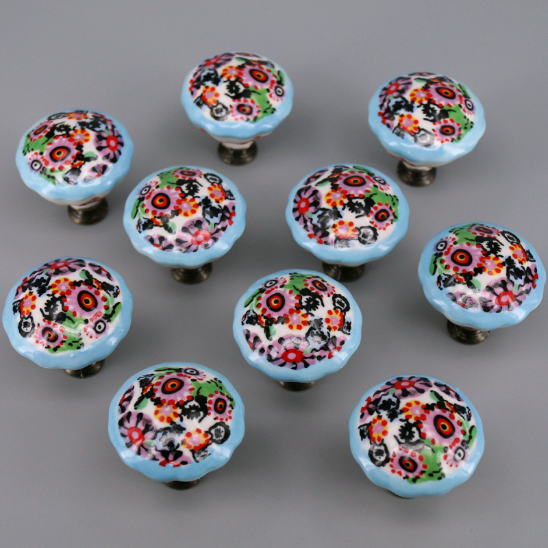 10PCS Colored Ceramic Knobs Un - Unique Furniture Hardware Pulls ulasan dan harga
