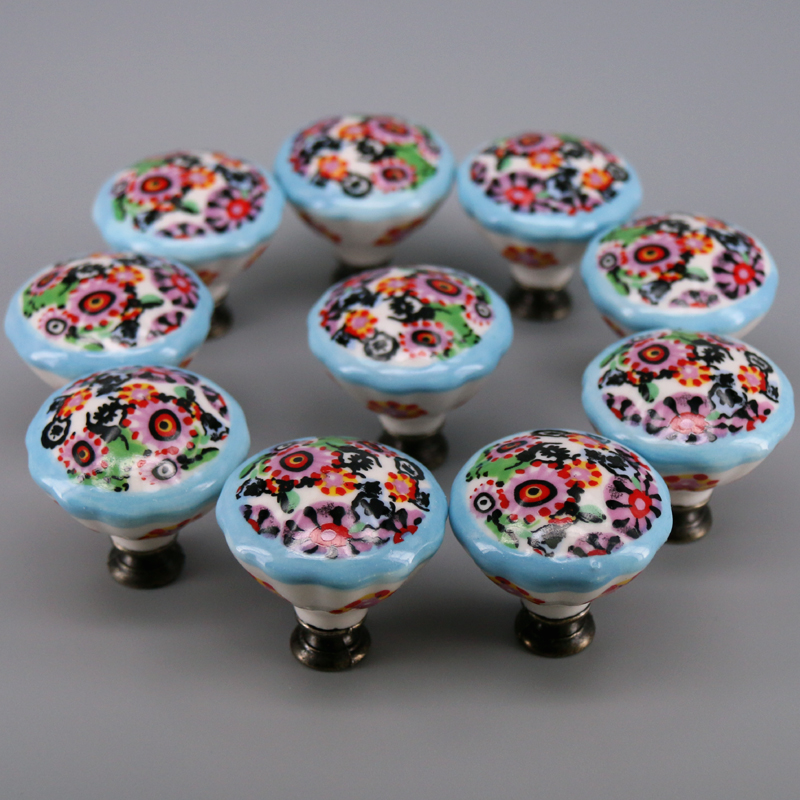 10PCS Colored Ceramic Knobs Un - Unique Furniture Hardware Pulls ulasan dan harga