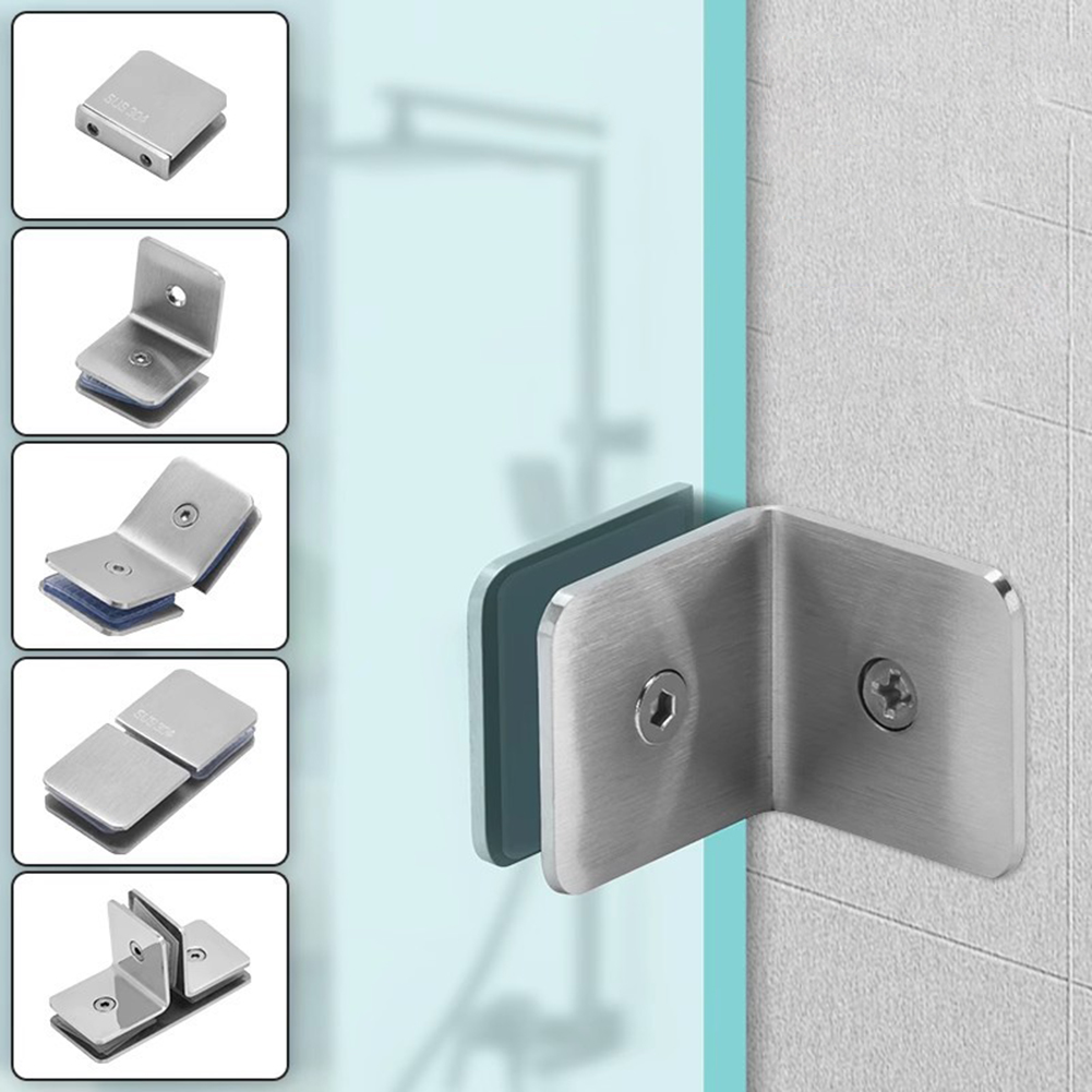 Stainless Steel 90° Glass Fixi - Corner Bracket Angle ulasan dan harga