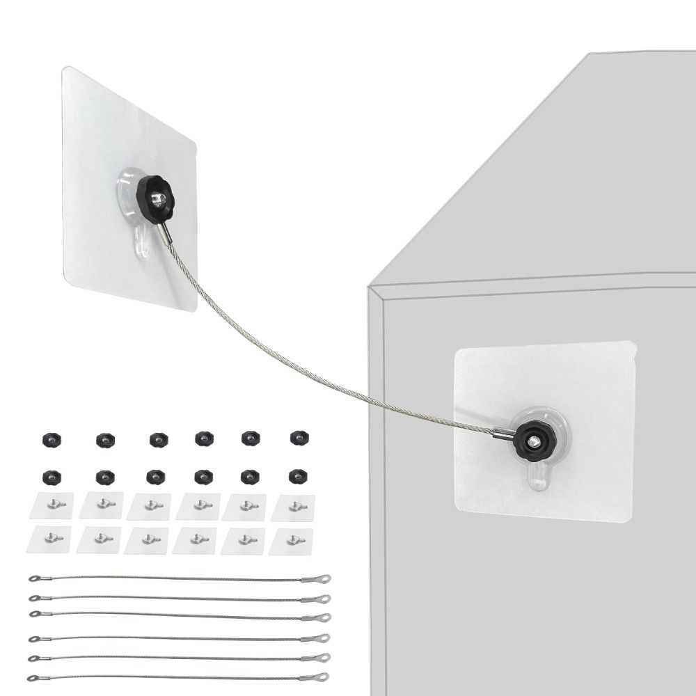6PACK Anti Tip Furniture Strap - Furniture Interlocking Hardware ulasan dan harga