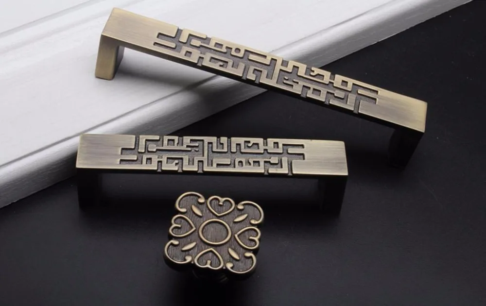 2 pcs Chinese Style Drawer Dra - Unique Furniture Hardware Pulls ulasan dan harga