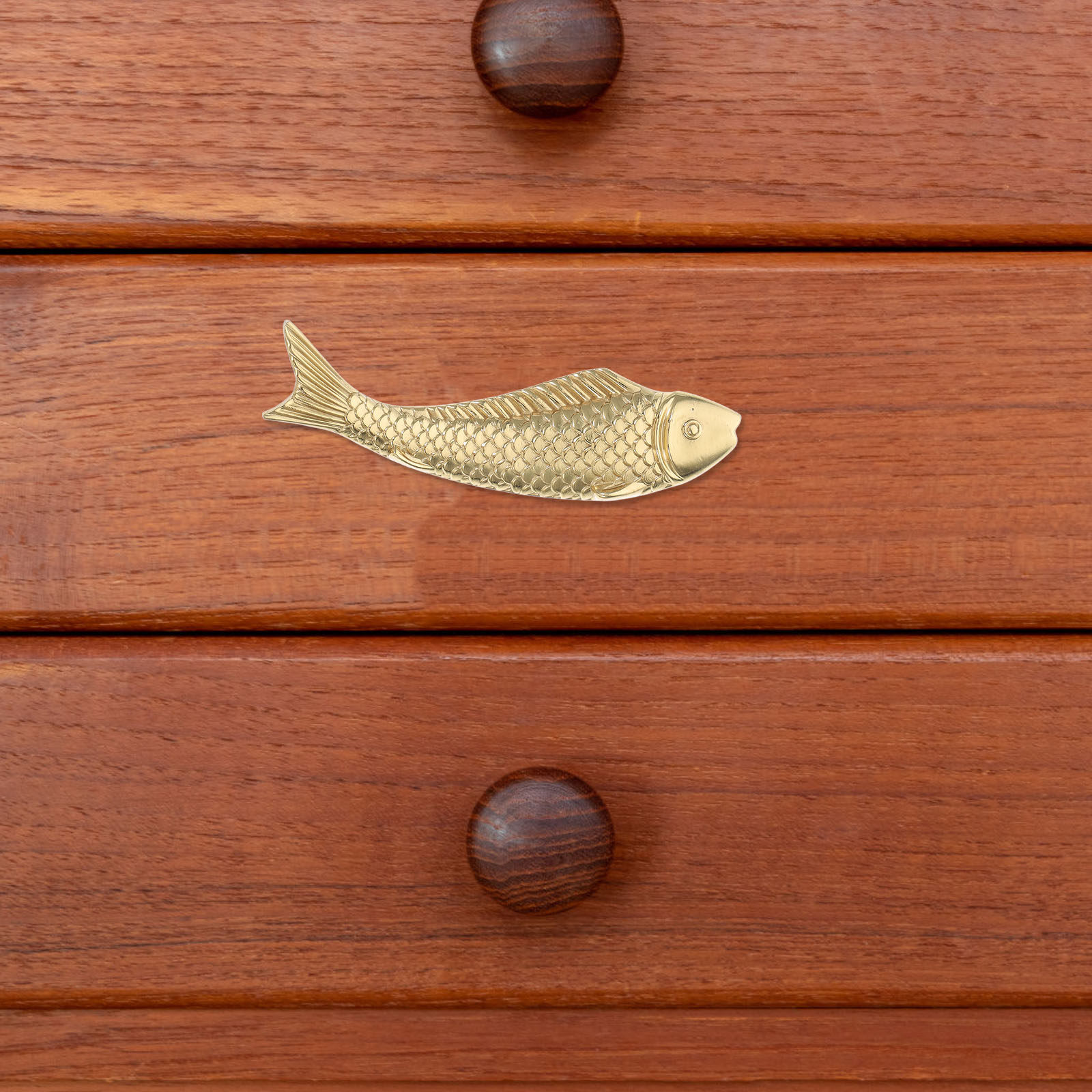 Brass Fish Cabinet Handles Dra - Unique Furniture Hardware Pulls ulasan dan harga