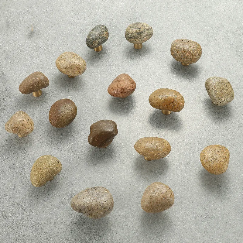 1 Pc Unique Natural Stone + Zi - Unique Furniture Hardware Pulls ulasan dan harga