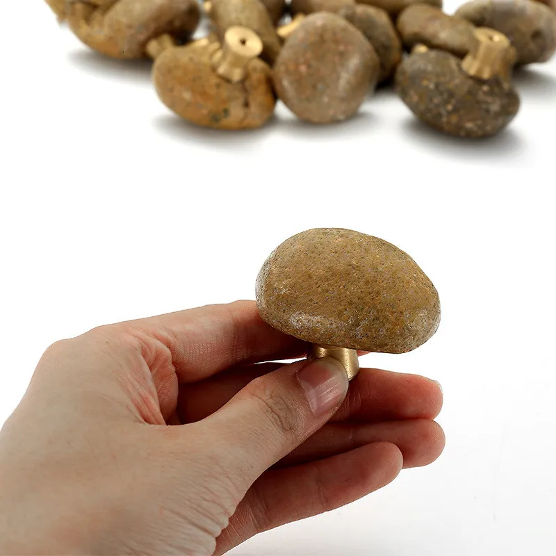 1 Pc Unique Natural Stone + Zi - Unique Furniture Hardware Pulls ulasan dan harga