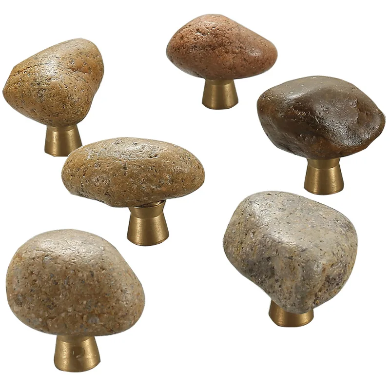 1 Pc Unique Natural Stone + Zi - Unique Furniture Hardware Pulls ulasan dan harga