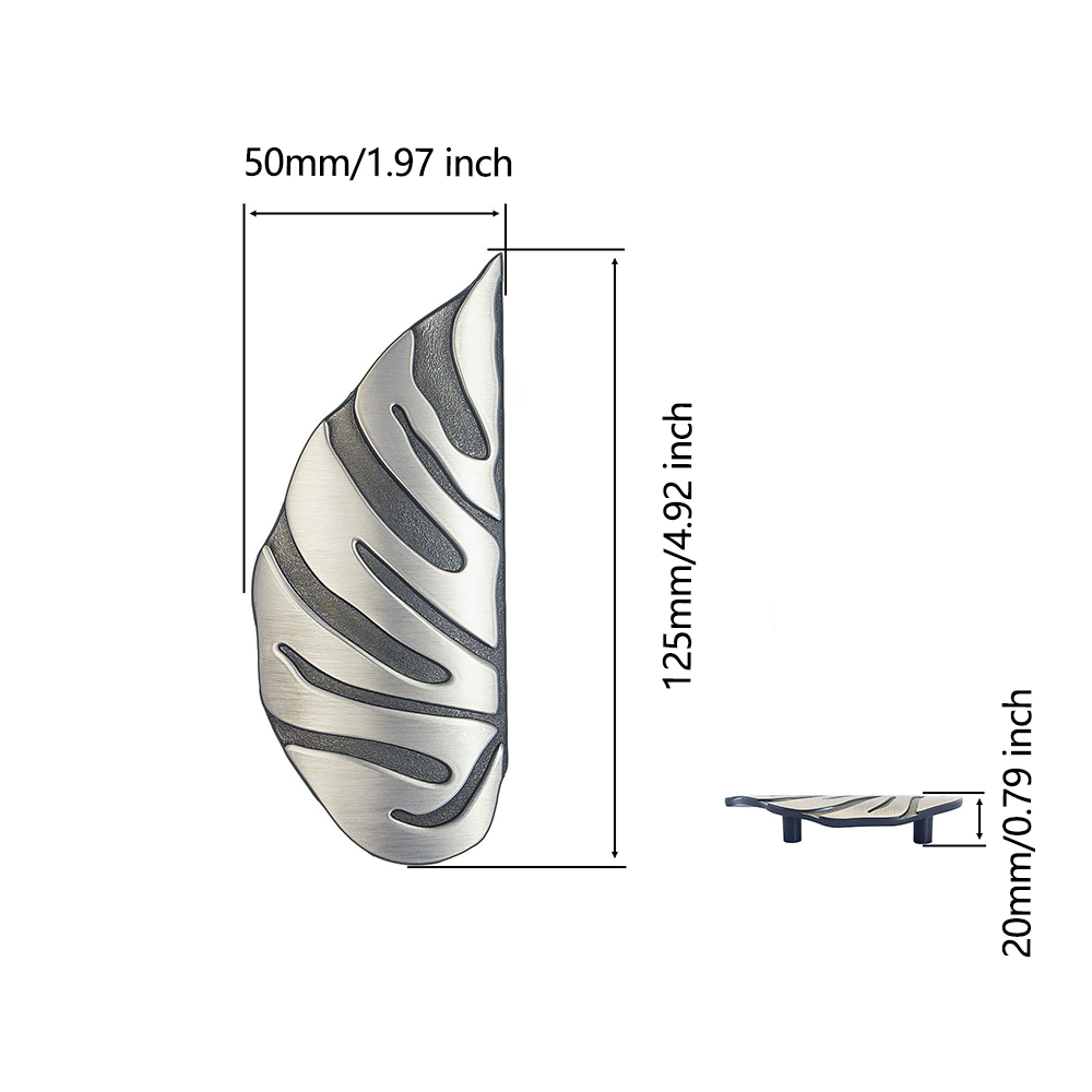 Zinc Alloy Monstera Leaf Cabin - Unique Furniture Hardware Pulls ulasan dan harga